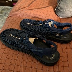 Keen sandals. Worn once.  Navy blue